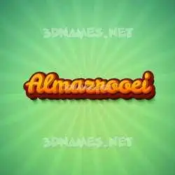 almazrooei in Green Rays style - 3D name wallpaper