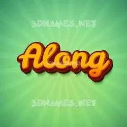 along in Green Rays style - 3D name wallpaper