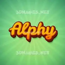 alphy in Green Rays style - 3D name wallpaper