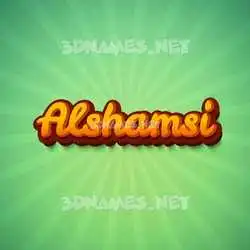 alshamsi in Green Rays style - 3D name wallpaper