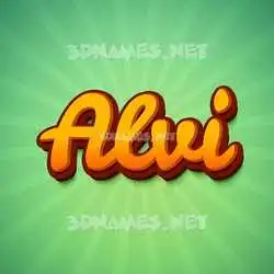 alvi in Green Rays style - 3D name wallpaper