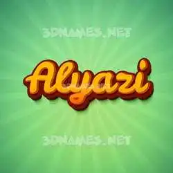 alyazi in Green Rays style - 3D name wallpaper