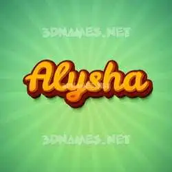 alysha in Green Rays style - 3D name wallpaper