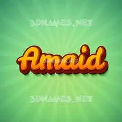 amaid in Green Rays style - 3D name wallpaper