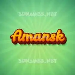 amansk in Green Rays style - 3D name wallpaper