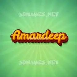 amardeep in Green Rays style - 3D name wallpaper