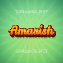 amarish in Green Rays style - 3D name wallpaper