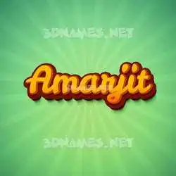 amarjit in Green Rays style - 3D name wallpaper