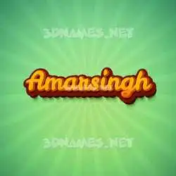 amarsingh in Green Rays style - 3D name wallpaper