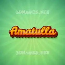 amatulla in Green Rays style - 3D name wallpaper