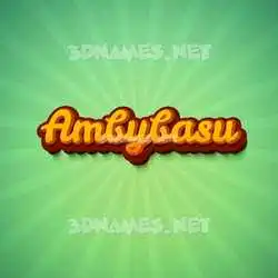 ambybasu in Green Rays style - 3D name wallpaper