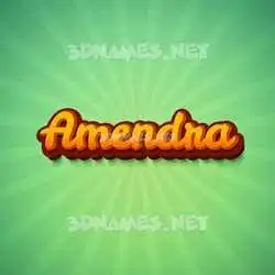 amendra in Green Rays style - 3D name wallpaper