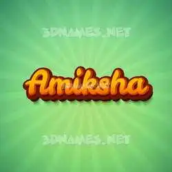 amiksha in Green Rays style - 3D name wallpaper