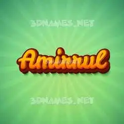 amirrul in Green Rays style - 3D name wallpaper