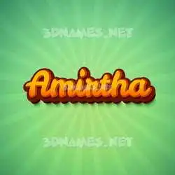 amirtha in Green Rays style - 3D name wallpaper
