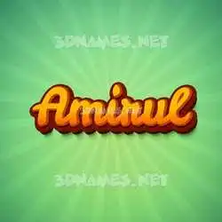 amirul in Green Rays style - 3D name wallpaper