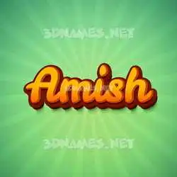 amish in Green Rays style - 3D name wallpaper