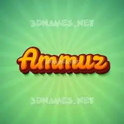 ammuz in Green Rays style - 3D name wallpaper