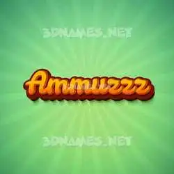 ammuzzz in Green Rays style - 3D name wallpaper