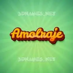 amolraje in Green Rays style - 3D name wallpaper