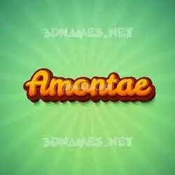 amontae in Green Rays style - 3D name wallpaper