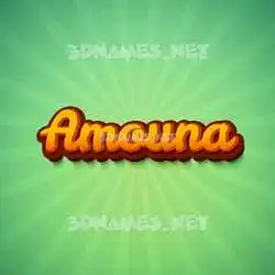 amouna in Green Rays style - 3D name wallpaper