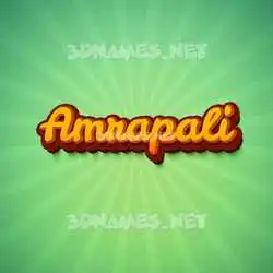 amrapali in Green Rays style - 3D name wallpaper