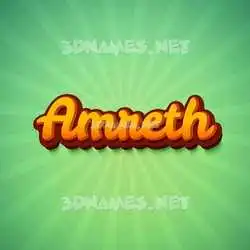 amreth in Green Rays style - 3D name wallpaper
