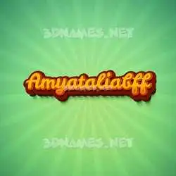 amyataliabff in Green Rays style - 3D name wallpaper
