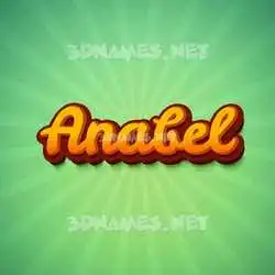 anabel in Green Rays style - 3D name wallpaper