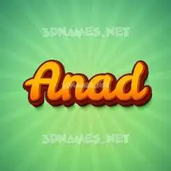anad in Green Rays style - 3D name wallpaper
