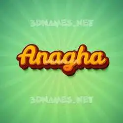 anagha in Green Rays style - 3D name wallpaper