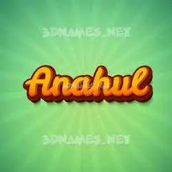 anahul in Green Rays style - 3D name wallpaper