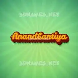 anandbantiya in Green Rays style - 3D name wallpaper