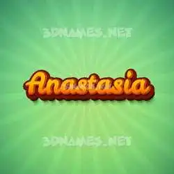 anastasia in Green Rays style - 3D name wallpaper
