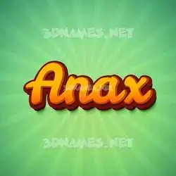 anax in Green Rays style - 3D name wallpaper