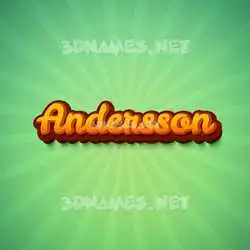 andersson in Green Rays style - 3D name wallpaper