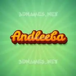 andleeba in Green Rays style - 3D name wallpaper