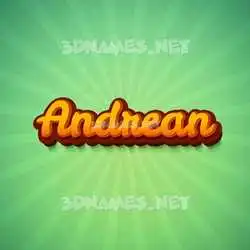 andrean in Green Rays style - 3D name wallpaper