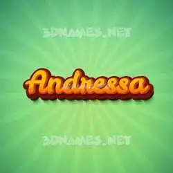 andressa in Green Rays style - 3D name wallpaper