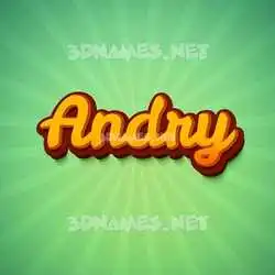 andry in Green Rays style - 3D name wallpaper