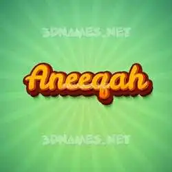 aneeqah in Green Rays style - 3D name wallpaper