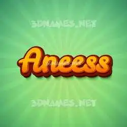 aneess in Green Rays style - 3D name wallpaper
