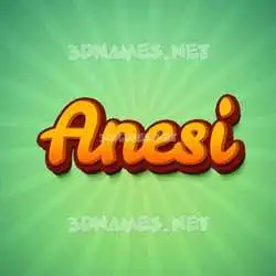 anesi in Green Rays style - 3D name wallpaper