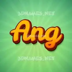 ang in Green Rays style - 3D name wallpaper