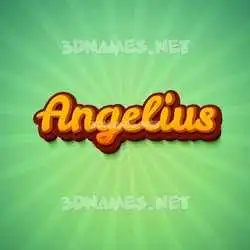 angelius in Green Rays style - 3D name wallpaper