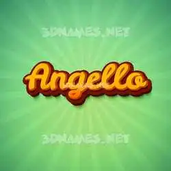 angello in Green Rays style - 3D name wallpaper