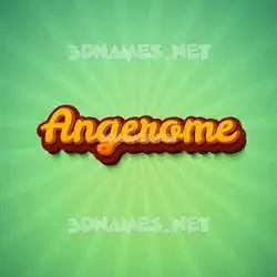 angerome in Green Rays style - 3D name wallpaper
