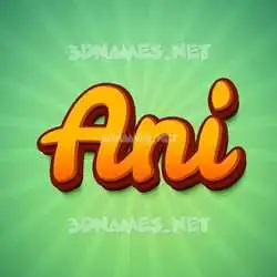 ani in Green Rays style - 3D name wallpaper