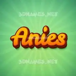 anies in Green Rays style - 3D name wallpaper